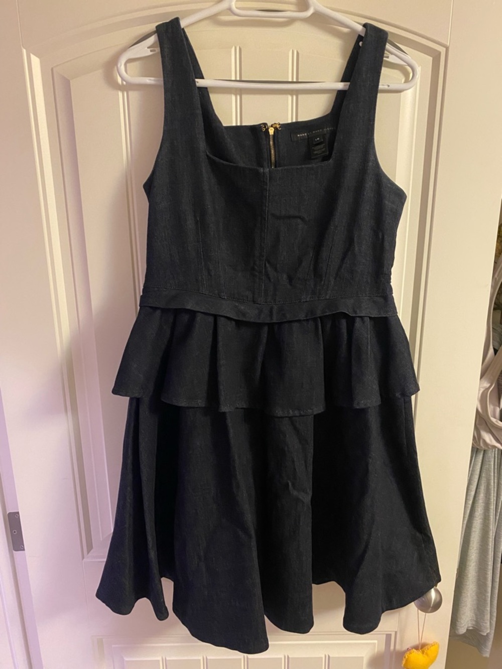 Marc by Marc Jacobs Indigo Denim Tiered Sleeveless Peplum Dress